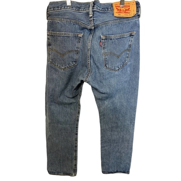 Levi Strauss Original Button Fly Fit 501 Denim Jean Pant • - Picture 5 of 7